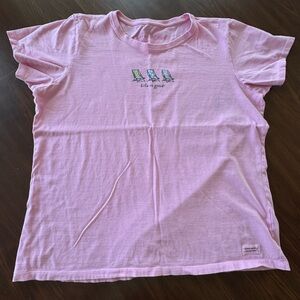 Life is Good Pink T-Shirt